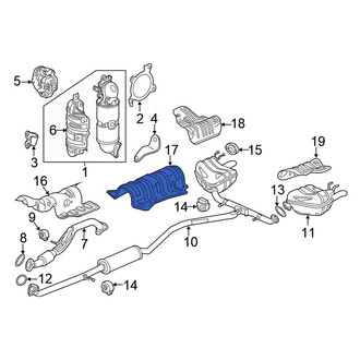 Honda OE - Center Floor Pan Heat Shield