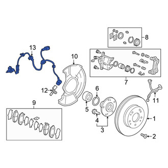 Honda OE - Front Left ABS Wheel Speed Sensor Wiring Harness