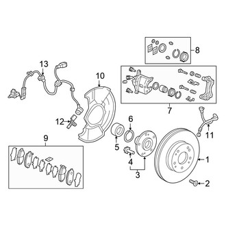 Honda OE - Front Suspension - Brake Components