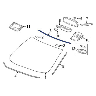Honda OE - Front Upper Windshield Molding
