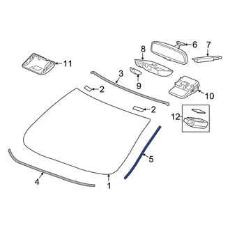 Honda OE - Front Center Windshield Molding