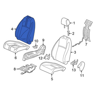 Honda OE - Front Right Seat Back Cushion Cover