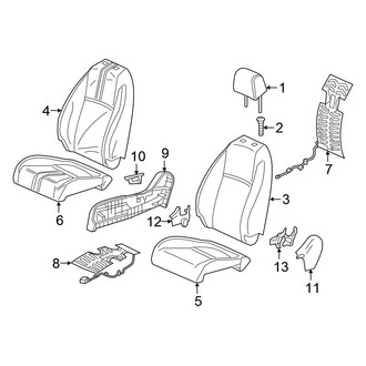 Honda OE - Seats & Tracks - Passenger Seat Components (W/O Power), (Sport Coupe)