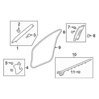 Honda OE - Pillars, Rocker & Floor - Interior Trim (Coupe)
