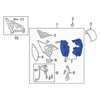 Honda OE - Front Right Door Mirror Housing