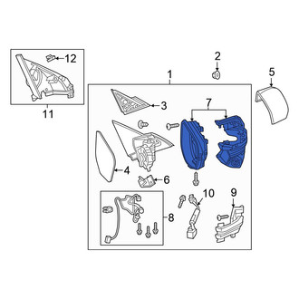 Honda OE - Front Right Door Mirror Housing