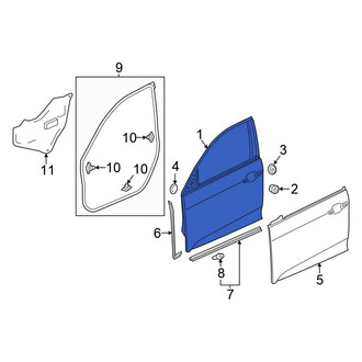 Honda OE - Front Right Door Shell