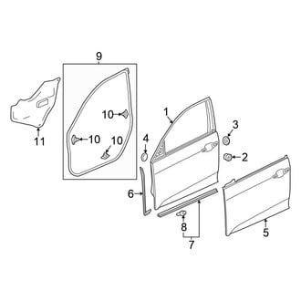 Honda OE - Front Door - Door & Components (Sedan)