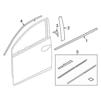 Honda OE - Front Door - Exterior Trim (EX / EX-L / EX-T / LX / Touring Sedan)