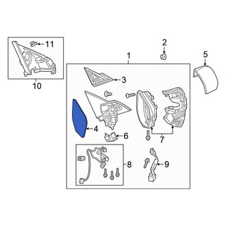 Honda OE - Front Right Door Mirror Glass
