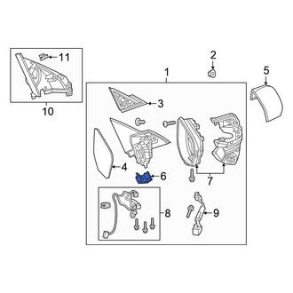 Honda OE - Front Left Upper Door Mirror Cover