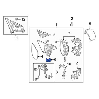 Honda OE - Front Right Upper Door Mirror Cover