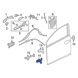 Honda OE - Front Left Upper Door Hinge