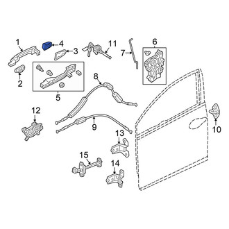 Honda OE - Rear Right Exterior Door Handle Cover