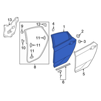 Honda OE - Rear Right Door Shell