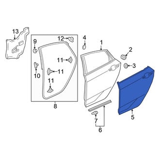 Honda OE - Rear Right Outer Door Outer Panel