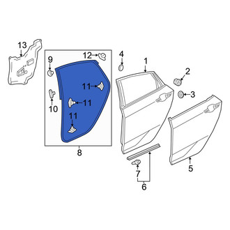 Honda OE - Front Left Outer Door Seal