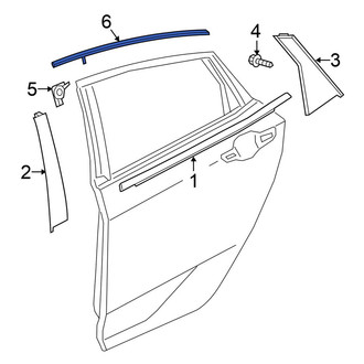 Honda OE - Rear Left Door Reveal Molding