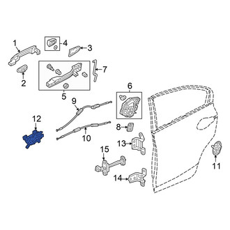 Honda OE - Rear Left Inner Interior Door Handle