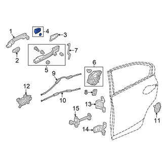 Honda OE - Front Left Exterior Door Handle Cover
