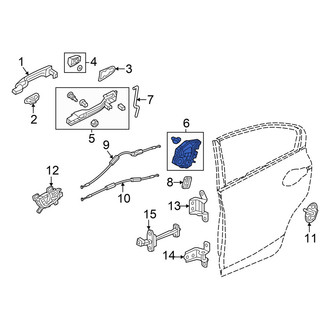 Honda OE - Front Left Door Latch Assembly