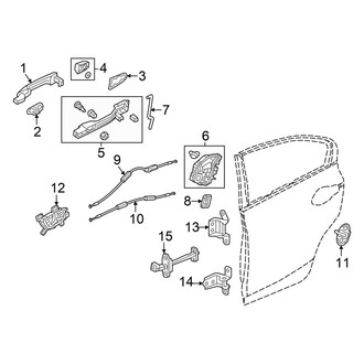 Honda OE - Rear Door - Lock & Hardware (EX / EX-L / EX-T / LX / Touring Sedan)