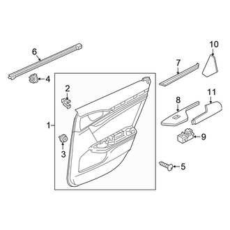 Honda OE - Rear Door - Interior Trim (EX / EX-L / EX-T / LX / Touring Sedan)