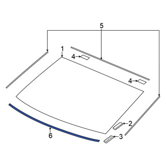 Honda OE - Rear Lower Back Glass Seal