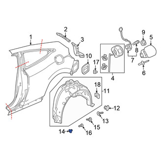 Honda OE - Fender Liner Grommet