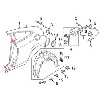 Honda OE - Rocker Panel Molding Nut
