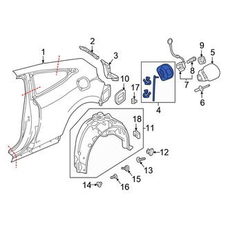 Honda OE - Rear Fuel Filler Housing