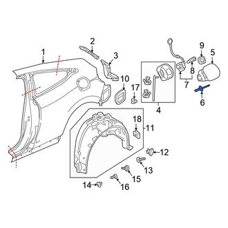 Honda OE - Fuel Filler Door Rivet