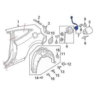 Honda OE - Rear Fuel Filler Door Lock Actuator