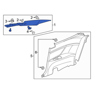 Honda OE - Rear Left Upper Interior Quarter Panel Trim Panel