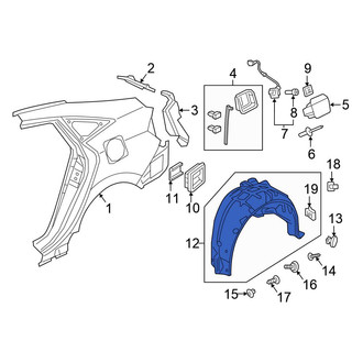 Honda OE - Rear Left Quarter Panel Splash Shield