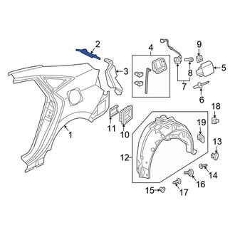 Honda OE - Rear Left Quarter Panel Gutter