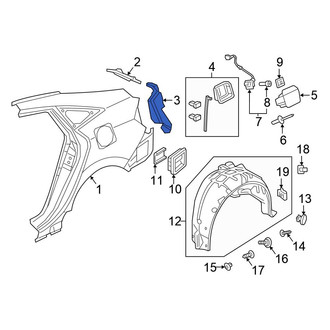 Honda OE - Rear Right Tail Light Pocket