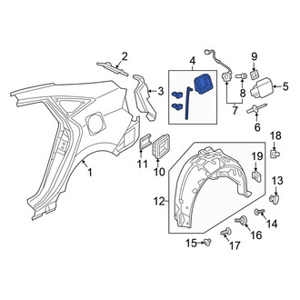 Honda OE - Rear Fuel Filler Housing