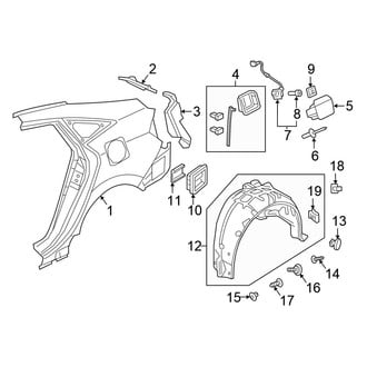 Honda OE - Quarter Panel & Components (EX / EX-L / EX-T / LX / Touring Sedan)