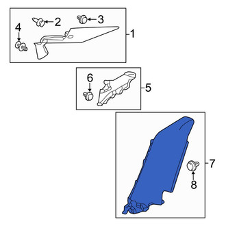 Honda OE - Rear Left Upper Interior Quarter Panel Trim Panel