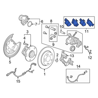 Honda OE - Rear Disc Brake Pad Set