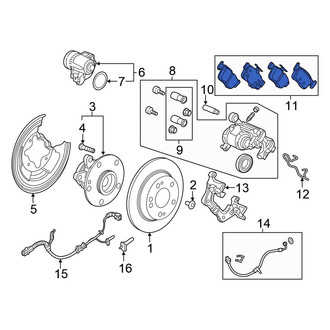 Honda OE - Rear Disc Brake Pad Set