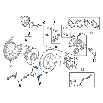 Honda OE - Rear Left ABS Wheel Speed Sensor