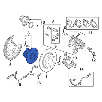 Honda OE - Rear Wheel Bearing and Hub Assembly