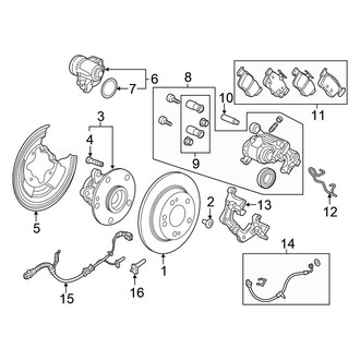 Honda OE - Rear Suspension - Brake Components