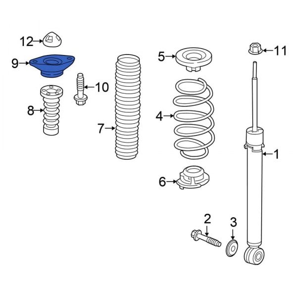 Honda OE 52670TBFA03 Rear Shock Mount