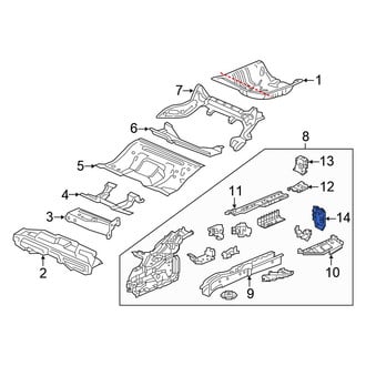 Honda OE - Rear Left Frame Rail End