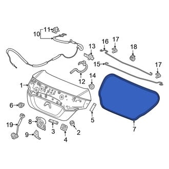 Honda OE - Rear Deck Lid Seal