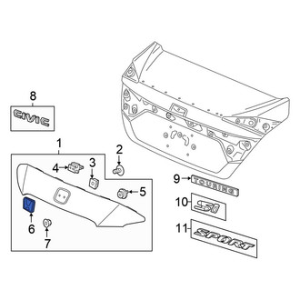 Honda OE - Rear Deck Lid Emblem