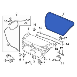 Honda OE - Rear Deck Lid Seal